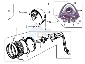 WOLF 125 drawing HEADLAMP CPL  / DASHBOARD