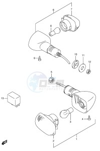 SV650 (E2) drawing TURNSIGNAL LAMP (SV650X UX Y UY K1 UK1 K2 UK2)