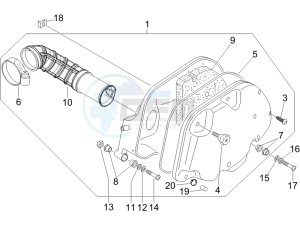 GT 250 ie 60 deg (Euro 3) drawing Air filter