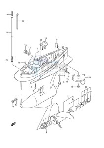 DF 150 drawing Gear Case (C/R)