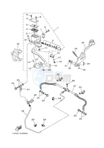 YFM700FWAD YFM700PF GRIZZLY 700 EPS (B383) drawing REAR MASTER CYLINDER