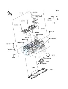 NINJA_ZX-6R ZX600RCF FR GB XX (EU ME A(FRICA) drawing Cylinder Head