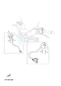 X-MAX125 XMAX 125 EVOLIS 125 (2ABB 2ABB) drawing HANDLE SWITCH & LEVER