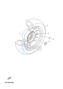 YP125R X-MAX125 X-MAX125 (2ABA 2ABA 2ABA) drawing REAR WHEEL