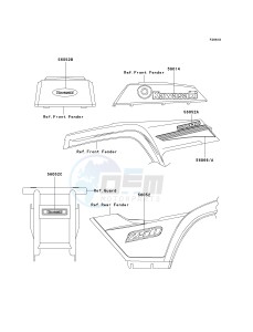 KLF 250 A [BAYOU 250] (A1-A3) [BAYOU 250] drawing DECALS-- RED- --- KLF250-A3- -