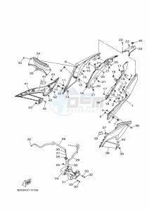 YZF250-A (B1X7) drawing SIDE COVER