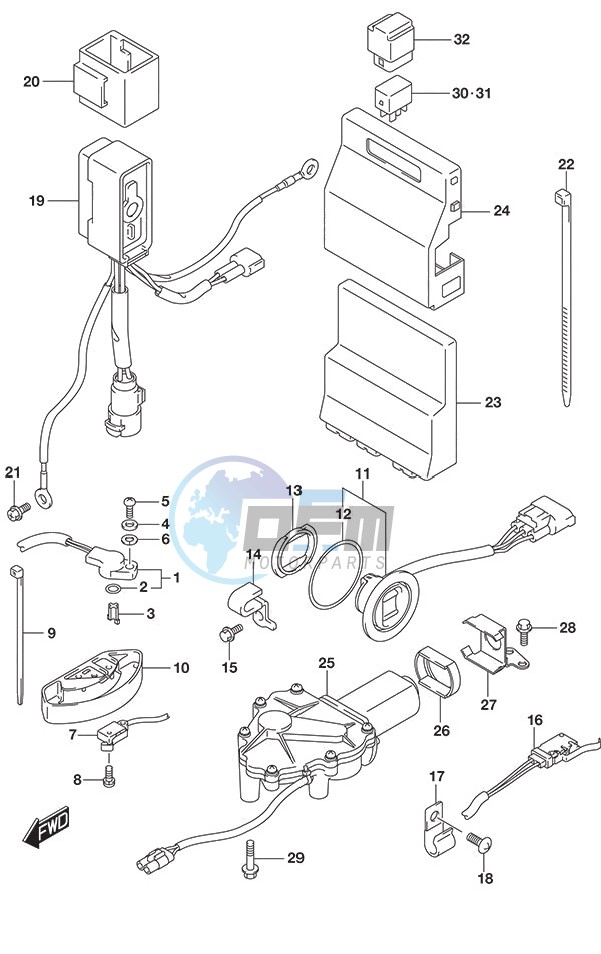 PTT Switch/Engine Control Unit