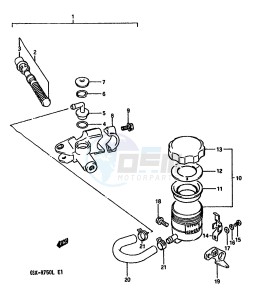 GSX-R750 (J-K-L) drawing FRONT MASTER CYLINDER (MODEL J K)