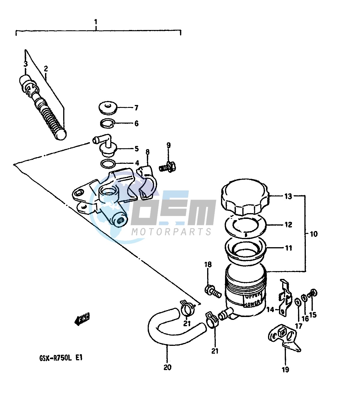 FRONT MASTER CYLINDER (MODEL J K)