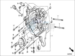 NSC110MPDH UK - (E) drawing RIGHT CRANKCASE