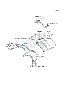 Z1000SX ZX1000GCF FR GB XX (EU ME A(FRICA) drawing Decals(Black)