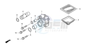 TRX420TE FOURTRAX ES drawing OIL PUMP