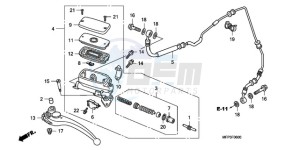 CB1300A9 France - (F / ABS CMF MME TWO) drawing CLUTCH MASTER CYLINDER