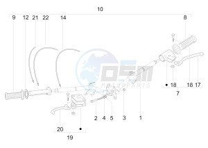 Liberty 150 4t 3v ie lem ( Vietnam ) drawing Handlebars - Master cilinder