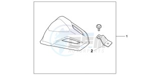 CBR600FB drawing REAR SEAT COWL COOL WHITE