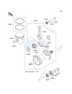 KX 85 A [KX85 MONSTER ENERGY] (A6F - A9FA) A8F drawing CRANKSHAFT_PISTON-- S- -