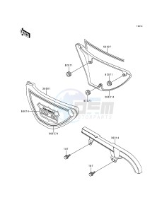 KZ 1000 P [POLICE 1000] (P15-P19) [POLICE 1000] drawing SIDE COVERS_CHAIN COVER