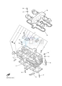 XJR1300C XJR 1300 (2PN4) drawing CYLINDER HEAD