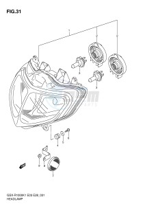 GSX-R1000 (E3-E28) drawing HEADLAMP