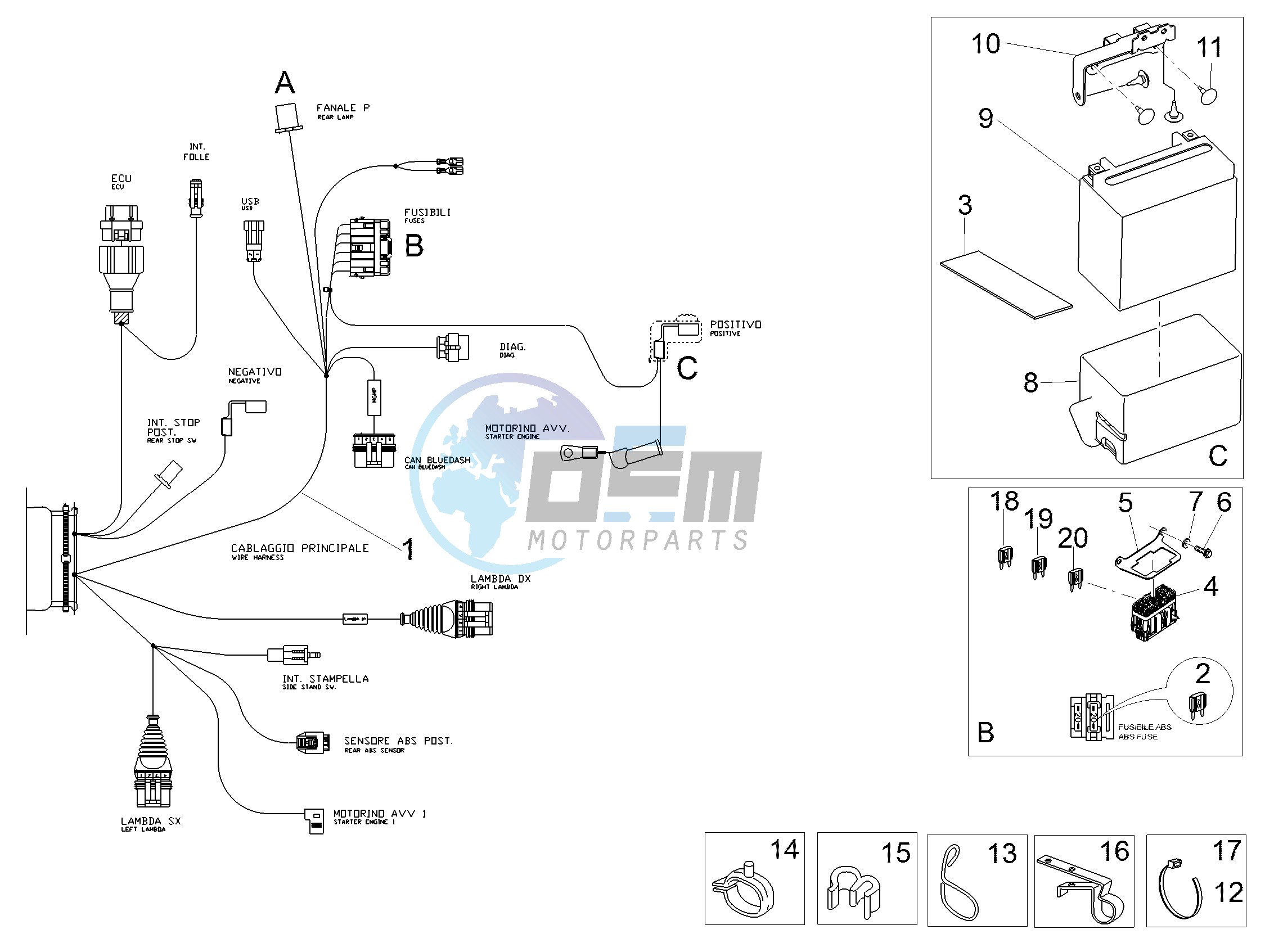 Rear electrical system