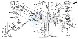 CBR1000RA9 France - (F / ABS CMF HRC MKH MME) drawing REAR BRAKE MASTER CYLINDER (CBR1000RA)