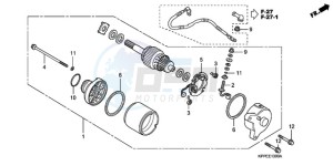 CBR125RWA France - (F / BLA CMF) drawing STARTING MOTOR