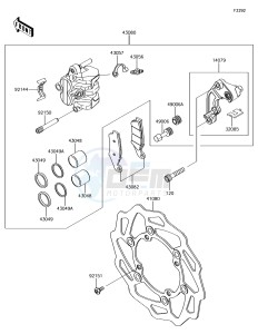 KX450F KX450HJF EU drawing Front Brake