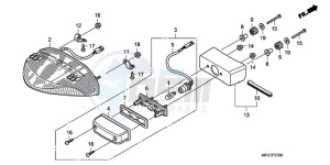 CB600F9 France - (F / CMF 25K) drawing TAILLIGHT