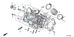 NC750XE NC750X Europe Direct - (ED) drawing CYLINDER HEAD