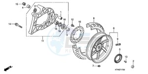 SH300AR9 Europe Direct - (ED / ABS SPC) drawing REAR WHEEL/SWINGARM