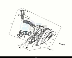 FIDDLE IV 50 (XG05W1-EU) (E5) (M1-M3) drawing AIR CLEANER