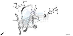 CRF250LF CRF250L E drawing CAM CHAIN/TENSIONER