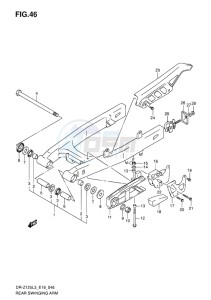 DR-Z125 EU drawing REAR SWINGING ARM