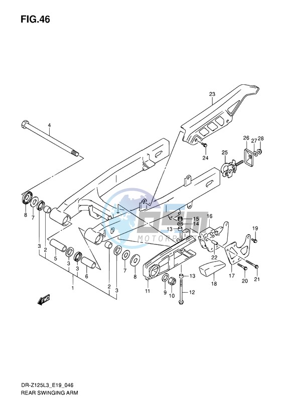 REAR SWINGING ARM