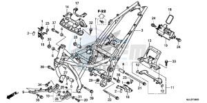 NC750XDE NC750XD Europe Direct - (ED) drawing FRAME BODY