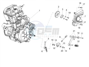 RS 125 REPLICA 4T E4 ABS (EMEA) drawing Engine-Completing part-Lever