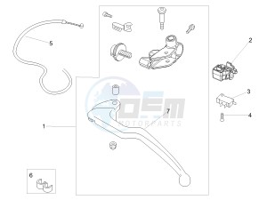 TUONO 1100 V4 RF E4 ABS (NAFTA) drawing Clutch lever