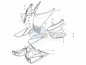 TYPHOON 125 4T 2V E3 (APAC) drawing Central cover - Footrests