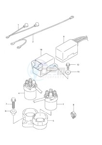 DF 25 drawing PTT Relay Remote Control w/Power Tilt