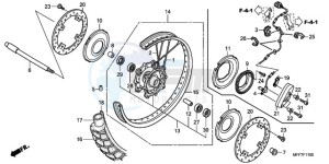 XL700V9 UK - (E / MKH SPC) drawing FRONT WHEEL