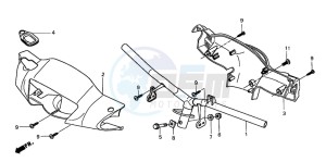 SH100 SCOOPY drawing HANDLE PIPE/HANDLE COVER