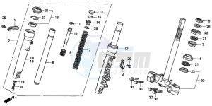 SFX50 drawing FRONT FORK/STEERING STEM