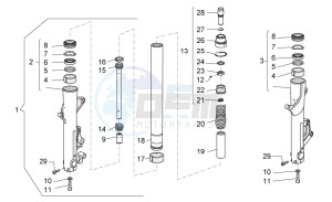 Breva 1200 drawing Front fork