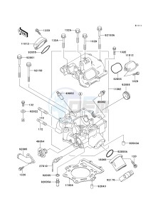 KVF 400 C [PRAIRIE 400 4X4] (C1-C4) [PRAIRIE 400 4X4] drawing CYLINDER HEAD