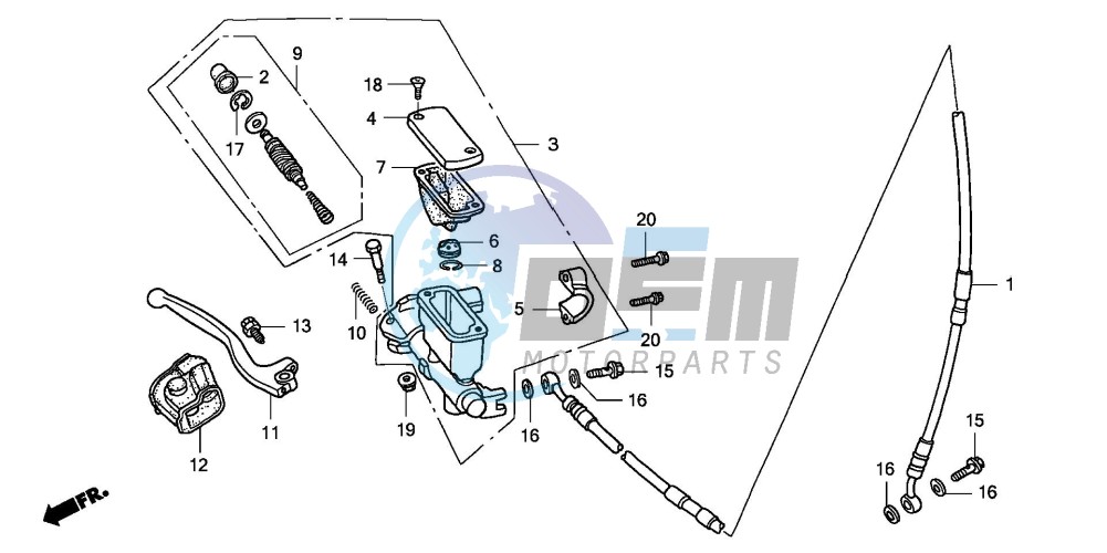 FR. BRAKE MASTER CYLINDER