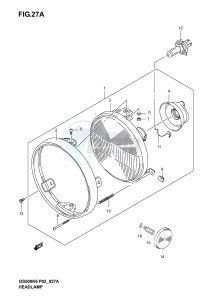 GS500 (P19) drawing HEADLAMP (GS500K4 K5 K6 P24)