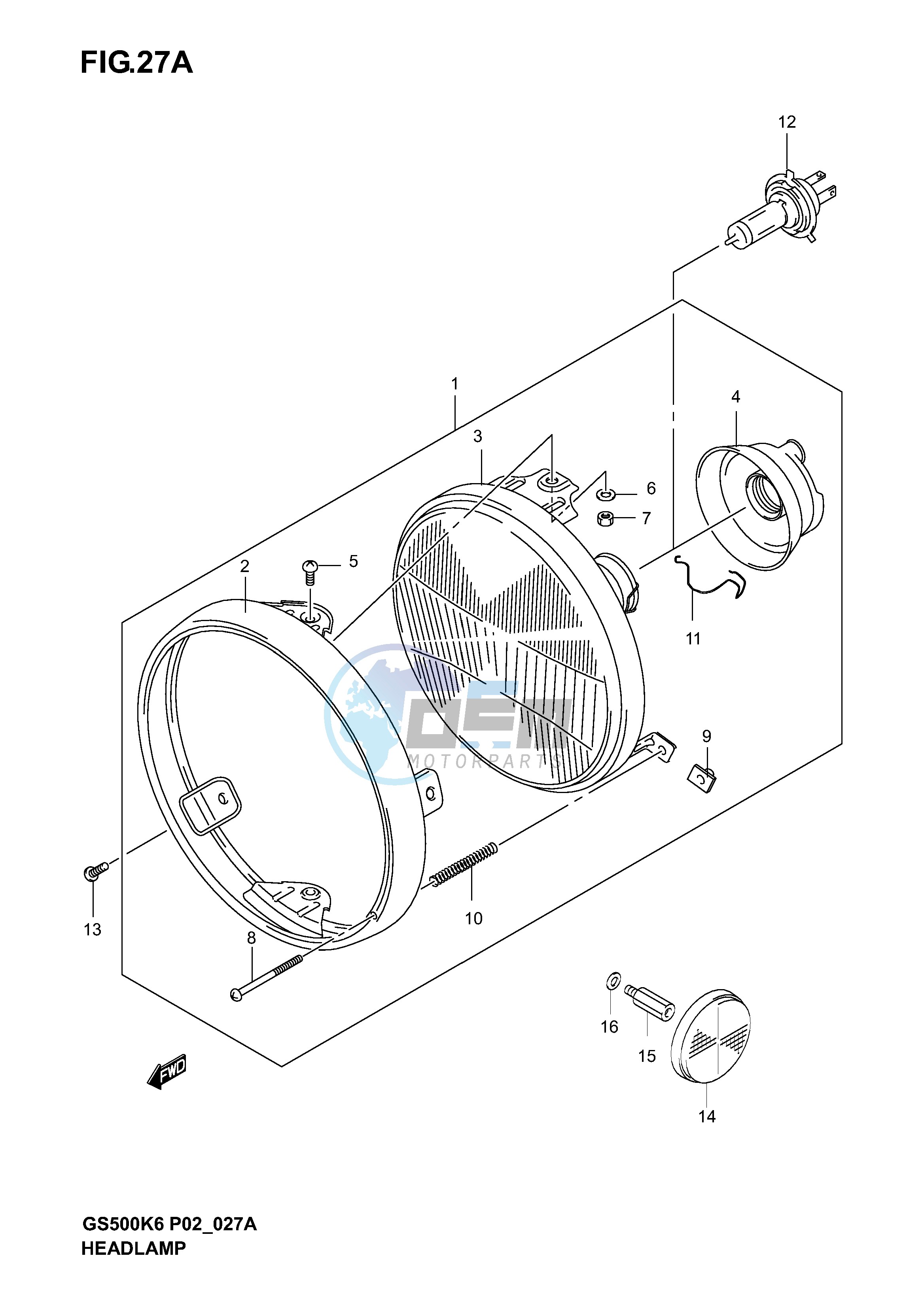 HEADLAMP (GS500K4 K5 K6 P24)