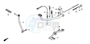 CG125 drawing PEDAL/KICK STARTER ARM