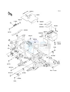 KVF 650 B [PRAIRIE 650 4X4 ADVANTAGE CLASSIC] (B1) [PRAIRIE 650 4X4 ADVANTAGE CLASSIC] drawing FRAME FITTINGS