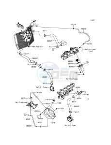 NINJA ZX-6R ZX600RFF FR GB XX (EU ME A(FRICA) drawing Water Pipe